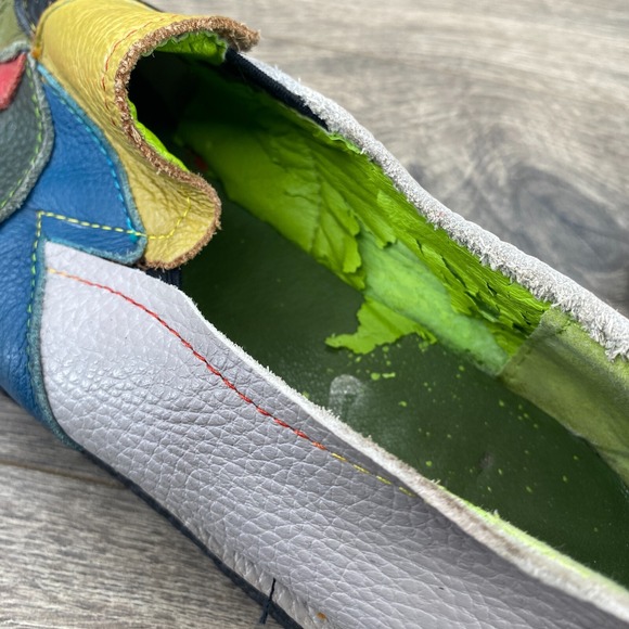 Socofy Leather Patchwork Comfortable Loafers Shoes Women's Size 245 US 7.5 - Picture 11 of 13